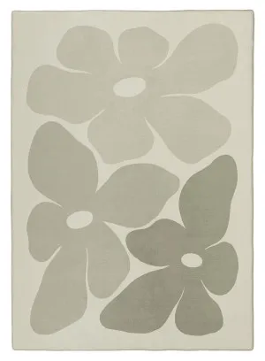 Rory Grey Green Flowers Rollie Pollie Playmat by Miss Amara, a Contemporary Rugs for sale on Style Sourcebook