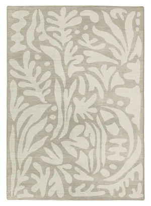 Gerda Green Grey Leaves Rollie Pollie Playmat by Miss Amara, a Contemporary Rugs for sale on Style Sourcebook
