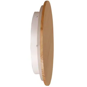 Oriel Lighting Dot 260mm Tricolour LED Wall Light Natural Wood by Oriel Lighting, a Outdoor Lighting for sale on Style Sourcebook