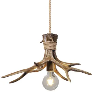 Oriel Lighting Hyort 1 Light Deer Antler Pendant Natural by Oriel Lighting, a Pendant Lighting for sale on Style Sourcebook