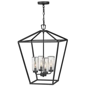 Hinkley Alford Place 4 Light Exterior Pendant Museum Black by Hinkley, a Pendant Lighting for sale on Style Sourcebook