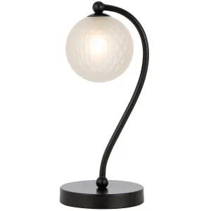 Telbix Black Felton Table Lamp Frost Tear by Telbix, a Table & Bedside Lamps for sale on Style Sourcebook