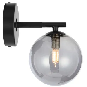 Telbix Felton Black 1 Light Wall Light Smoke by Telbix, a Outdoor Lighting for sale on Style Sourcebook