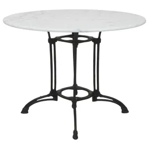 Livorno Marble Table White (W/ Cast Iron Base) by null, a Tables for sale on Style Sourcebook