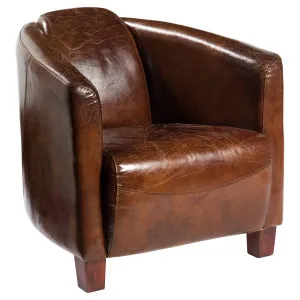 Bistro Leather Armchair, Vintage Cigar by null, a Chairs for sale on Style Sourcebook