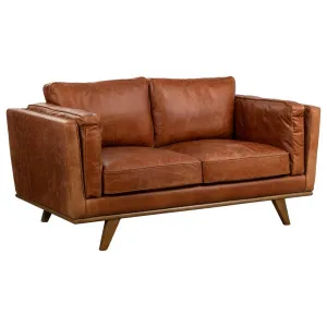 Laguna 2 Seater Leather Sofa, Vintage Saddle by null, a Sofas for sale on Style Sourcebook