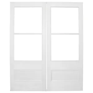 Pair of 82cm Internal Glazed French Doors, White Primed &amp; Clear Glass by null, a Internal Doors for sale on Style Sourcebook