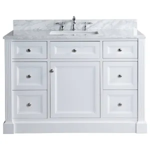 OC Classique 1250mm Marble Top Single White Freestanding Vanity by null, a Vanities for sale on Style Sourcebook