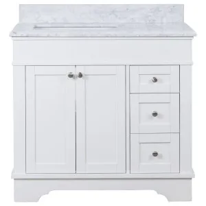 Fremont Marble Top Medium Vanity, White by null, a Vanities for sale on Style Sourcebook