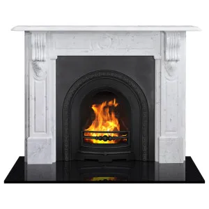 Melbourne Marble Mantel w Square Return, White by null, a Fireplaces for sale on Style Sourcebook