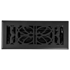 Pressed Steel Floor Register Vent 11 w Damper, Matt Black by null, a Air Conditioners for sale on Style Sourcebook