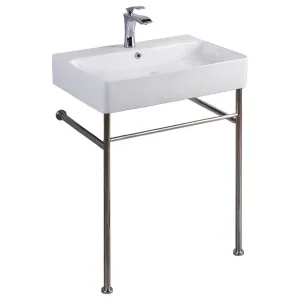 Alford 60cm Vanity Console, White &amp; Chrome by null, a Basins for sale on Style Sourcebook