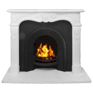 Louis XV Chateau Mantel, White by null, a Fireplaces for sale on Style Sourcebook