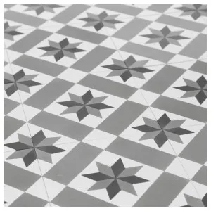 Rupert 20x20 Cement Encaustic Tile, Black White &amp; Grey by null, a Encaustic Tiles for sale on Style Sourcebook