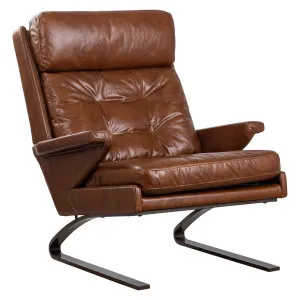 Marcel Leather Armchair, Havana Brown by null, a Sofas for sale on Style Sourcebook