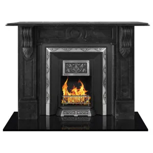 Melbourne Limestone Mantel, Belgium Black by null, a Fireplaces for sale on Style Sourcebook