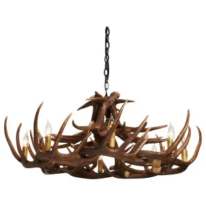 Halle 8 Light Resin Antler Chandelier, Natural by null, a Chandeliers for sale on Style Sourcebook