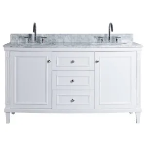 Montana Marble Top 3TH Double Vanity, White by null, a Vanities for sale on Style Sourcebook