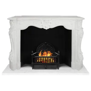 Marseilles Marble Mantel, White by null, a Fireplaces for sale on Style Sourcebook