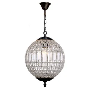 Small Marseilles 1Lt Ball Pendant, Bronze by null, a Chandeliers for sale on Style Sourcebook