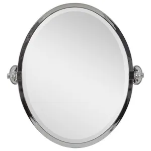 Leda Oval 48x60cm Tilt Mirror, Chrome by null, a Mirrors for sale on Style Sourcebook
