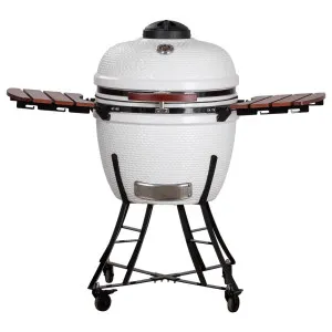 Kamado Devil 24 Inch Ceramic BBQ, White by null, a BBQs for sale on Style Sourcebook