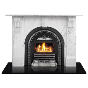 Evandale Marble Arch Mantel, White by null, a Fireplaces for sale on Style Sourcebook