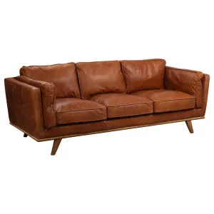 Laguna 3 Seater Leather Sofa, Vintage Saddle by null, a Sofas for sale on Style Sourcebook
