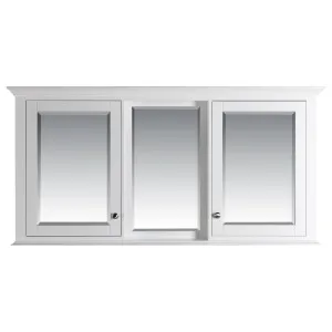 Shaker 150cm Timber Mirror Cabinet, White by null, a Bathroom Storage Cabinets for sale on Style Sourcebook