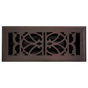 Pressed Steel Floor Register Vent 11 w Damper, Rubbed Bronze by null, a Air Conditioners for sale on Style Sourcebook