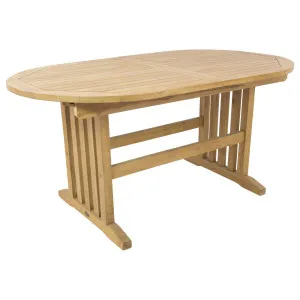 Auckland Extendable Teak Umbrella Table Natural by null, a Bar Stools for sale on Style Sourcebook