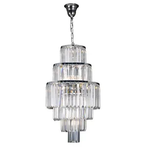 Celestial 6 Tier 9Lt Pendant Light, Chrome by null, a Chandeliers for sale on Style Sourcebook