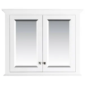 Shaker 90cm Timber Mirror Cabinet, White by null, a Bathroom Storage Cabinets for sale on Style Sourcebook