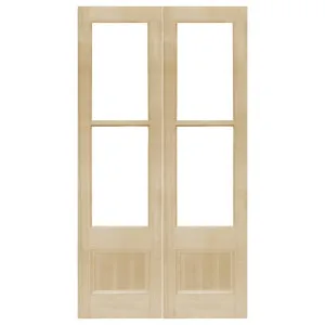 Pair of 62cm Tall Internal Glazed French Doors, Raw by null, a Internal Doors for sale on Style Sourcebook