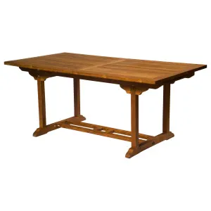 Florence Extendable Teak Dining Umbrella Table, Natural by null, a Bar Stools for sale on Style Sourcebook