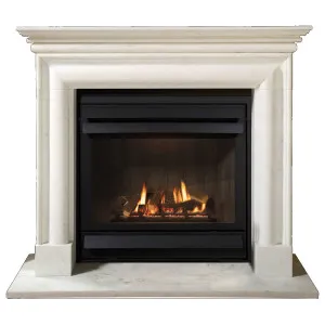 Chloe Marble Mantel, White by null, a Fireplaces for sale on Style Sourcebook