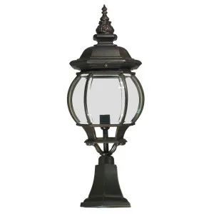 Flinders Large Outdoor Pillar Mount Antique Bronze by null, a Outdoor Lighting for sale on Style Sourcebook