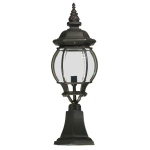 Flinders Medium Outdoor Pillar Mount Antique Bronze by null, a Outdoor Lighting for sale on Style Sourcebook