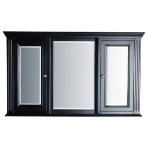 OC Classique 1250mm Black Mirror Cabinet by null, a Bathroom Storage Cabinets for sale on Style Sourcebook
