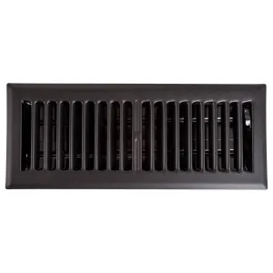 Pressed Steel Floor Register Vent 5 w Damper, Matt Black by null, a Air Conditioners for sale on Style Sourcebook