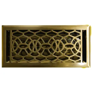 Pressed Steel Floor Register Vent 8B w Damper, Brass by null, a Air Conditioners for sale on Style Sourcebook