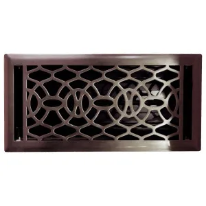 Pressed Steel Floor Register Vent 8B w Damper, Rubbed Bronze by null, a Air Conditioners for sale on Style Sourcebook
