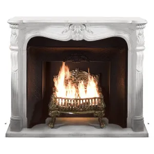 Louis XV Provincial Mantel, White by null, a Fireplaces for sale on Style Sourcebook