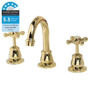 Gooseneck Spout &amp; Basin Set, Gold PVD by null, a Bathroom Taps & Mixers for sale on Style Sourcebook
