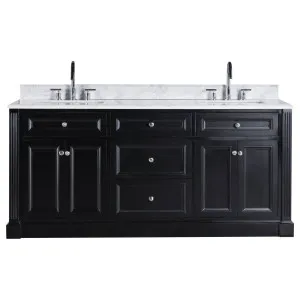 OC Classique 1800mm Marble Top Double Black Freestanding Vanity by null, a Vanities for sale on Style Sourcebook
