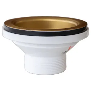 90x50mm Gold Specked Finish Basket Waste, Gold Brushed PVD by null, a Kitchen Sinks for sale on Style Sourcebook