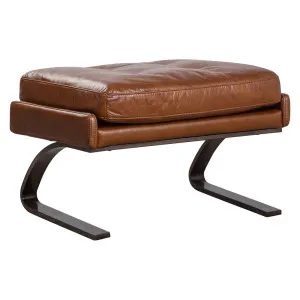 Marcel Leather Ottoman, Havana Brown by null, a Ottomans for sale on Style Sourcebook