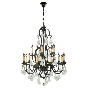 Louis 15th 15 Light Chandelier Bronze by null, a Chandeliers for sale on Style Sourcebook