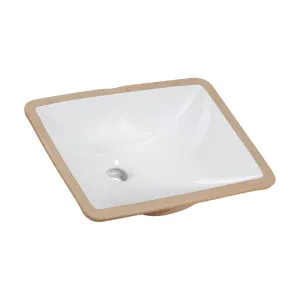Basin Rectangular 47x35 Ceramic Basin, White by null, a Basins for sale on Style Sourcebook