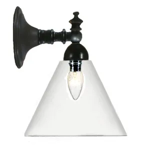 Koscina 1Lt Wall Bracket, Patina Black &amp; Clear Glass by null, a Wall Lighting for sale on Style Sourcebook